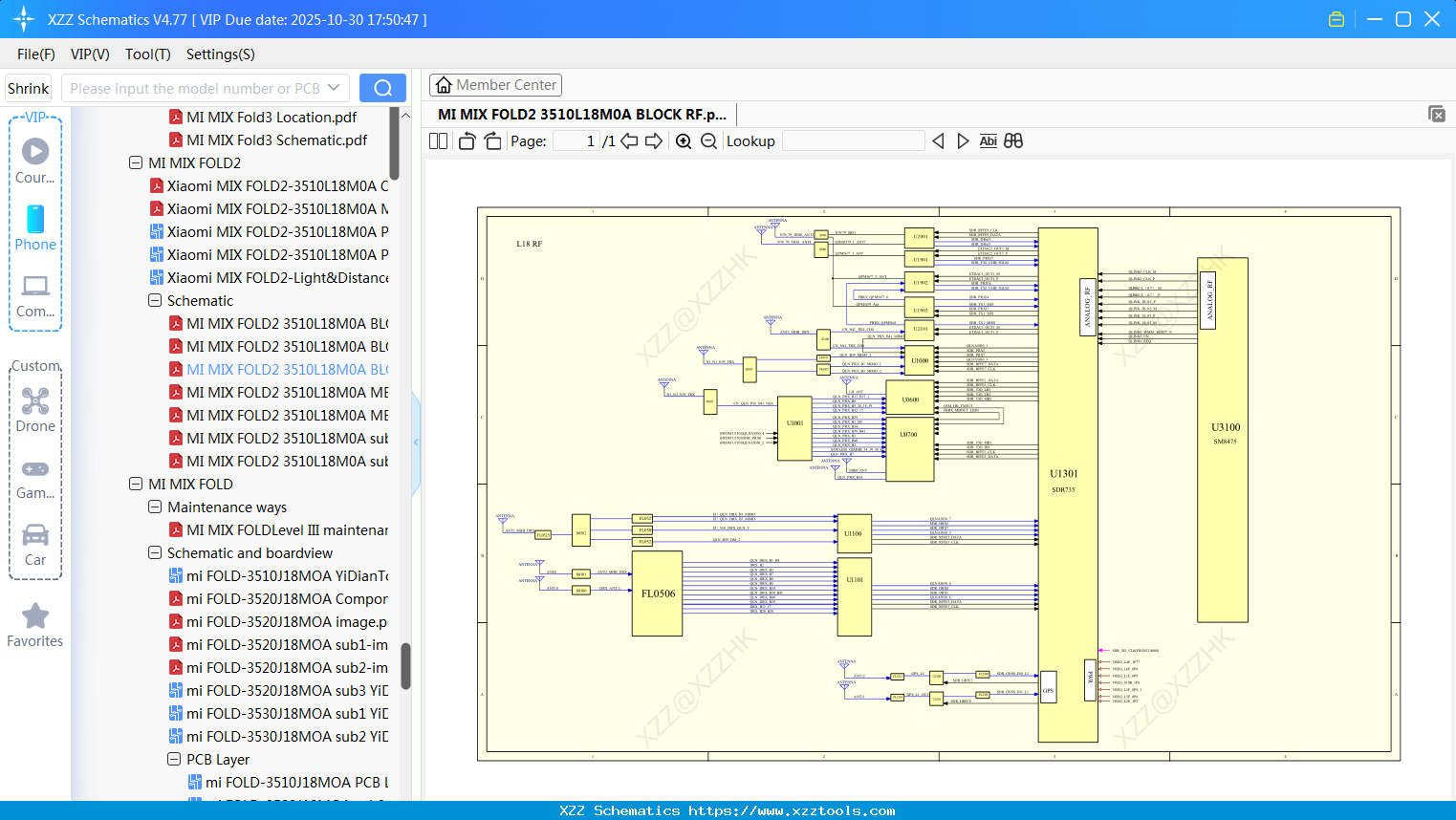 Xiaomi MI MIX FOLD2 3510L18M0A BLOCK RF